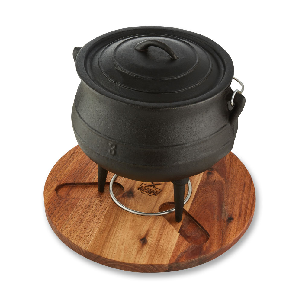my butchers block potjie stand and cutting board pack shot